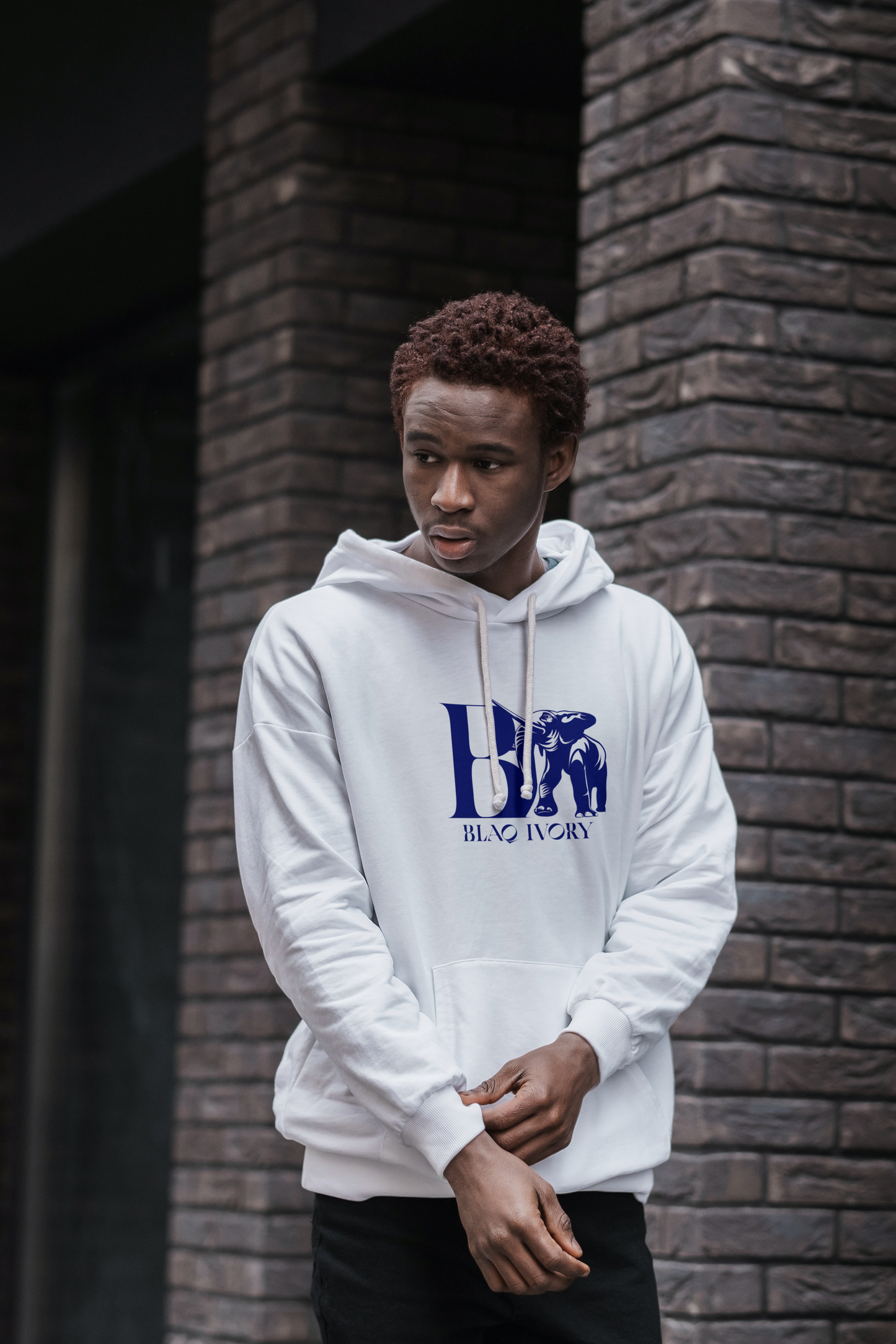 BLAQ IVORY COLOR LOGO UNISEX T-SHIRT